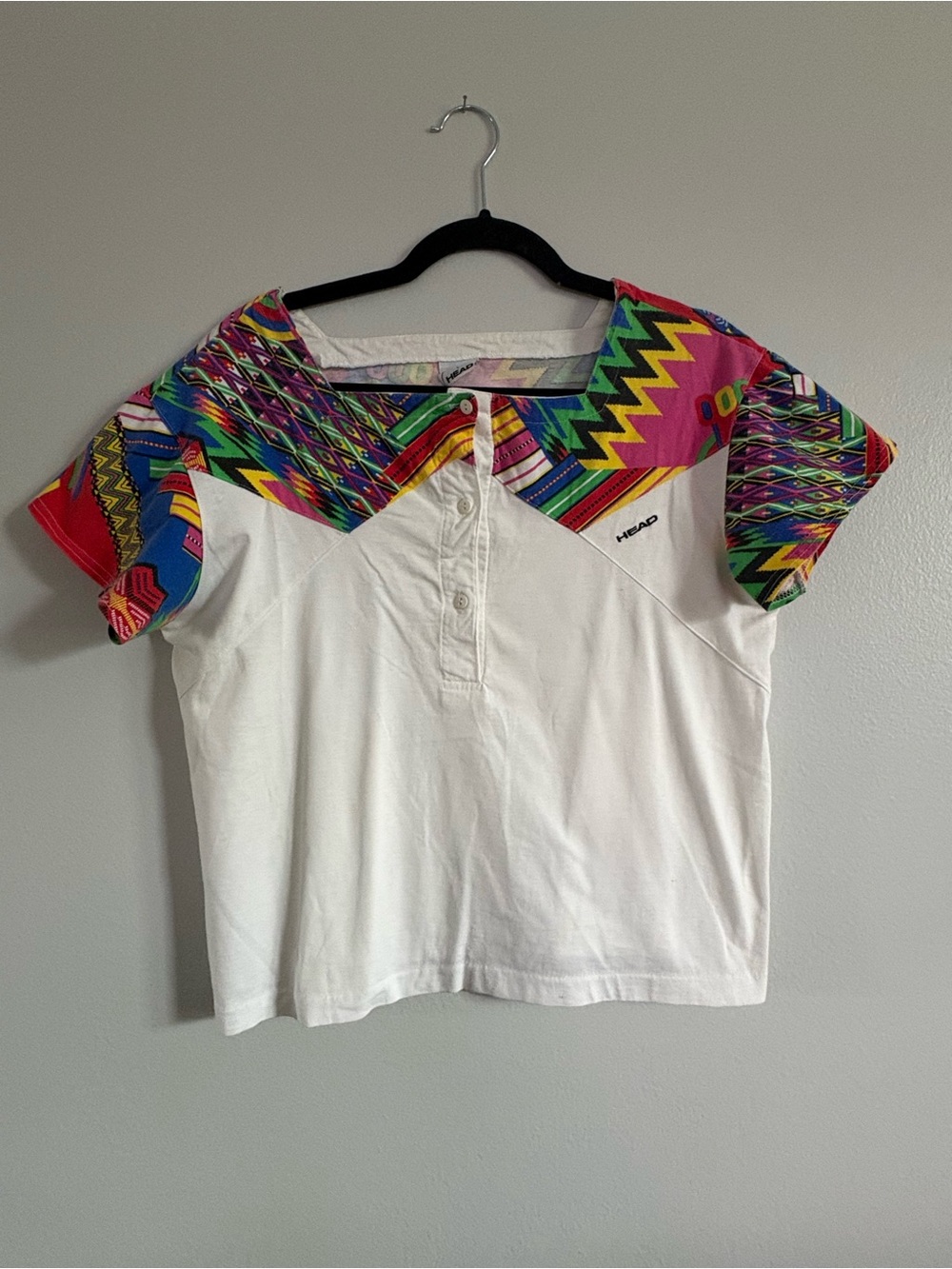 Vintage 90s HEAD sportswear geometric abstract tennis polo shirt